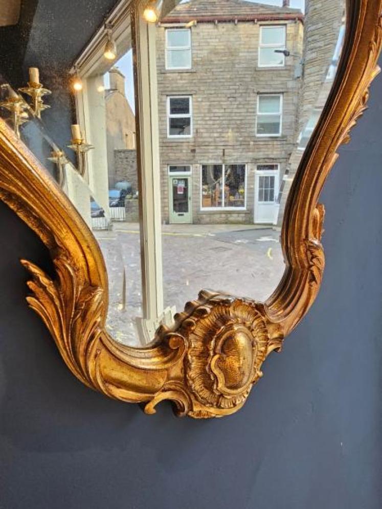 Superb Victorian Gilt Bronze Rocco Style Mirror  - Image 3
