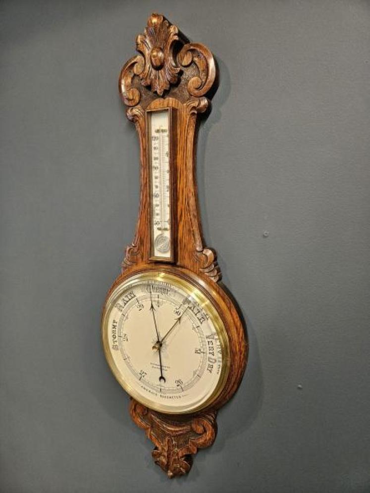 Victorian 10" Dial Richardson of Darlington Banjo Barometer  - Image 7