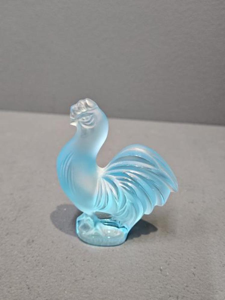 Turquoise Lalique Cockerel - Image 1