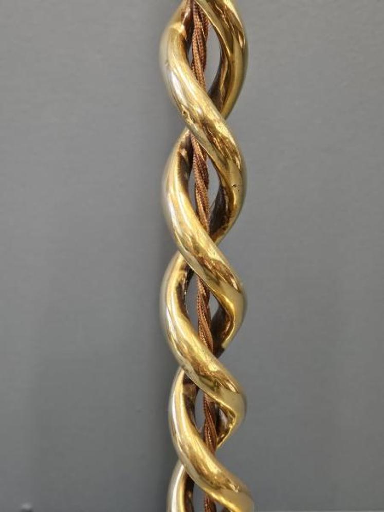 Victorian Brass Barley Twist Lamp - Image 2