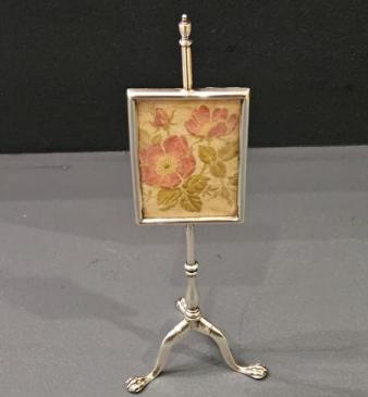 Unusual Silver Pole Screen Notice Holder