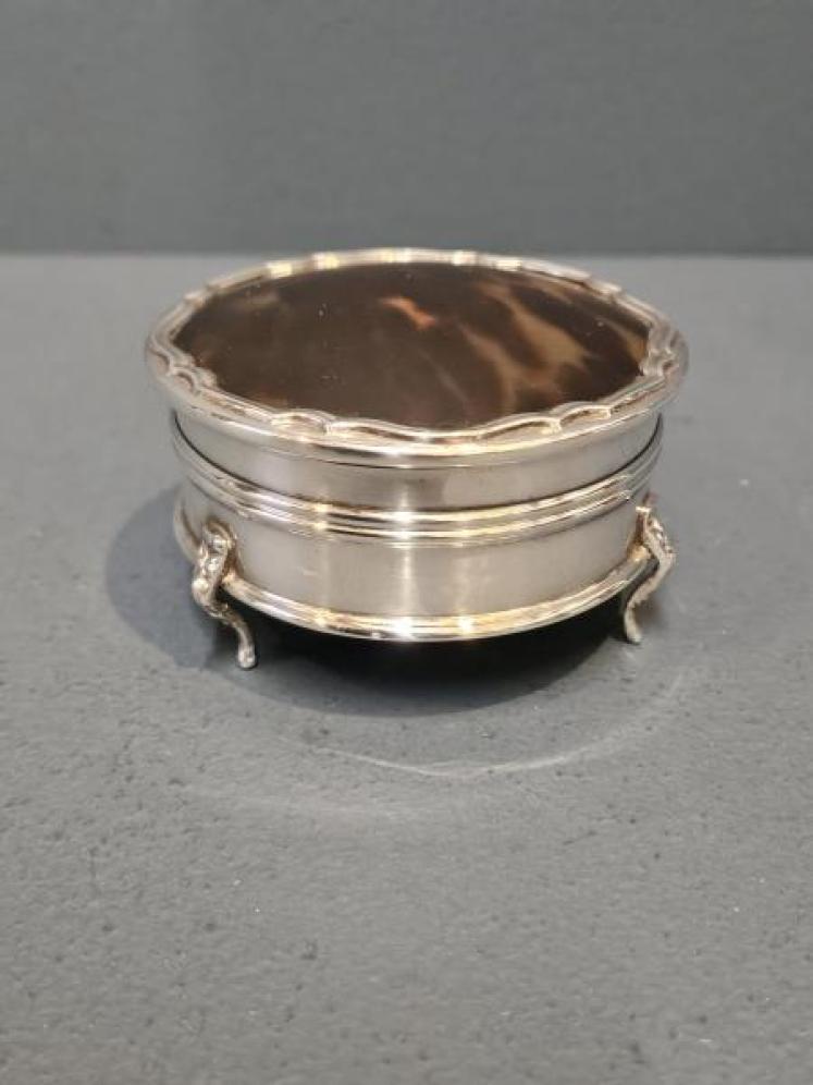 Silver and Tortoiseshell Ring Box - Image 1
