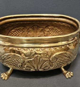 Small Victorian Brass Planter 