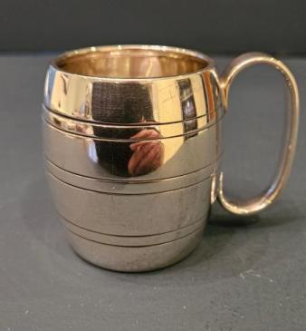 Rare Silver Barrel Mug 