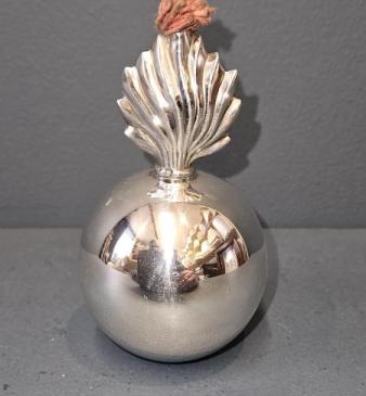 Unusual Cast 8oz Silver Bomb Table Lighter