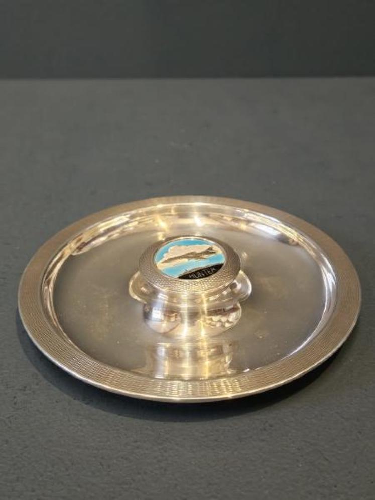 Silver and Enamel Hawker Hunter Cufflink Tray - Image 1