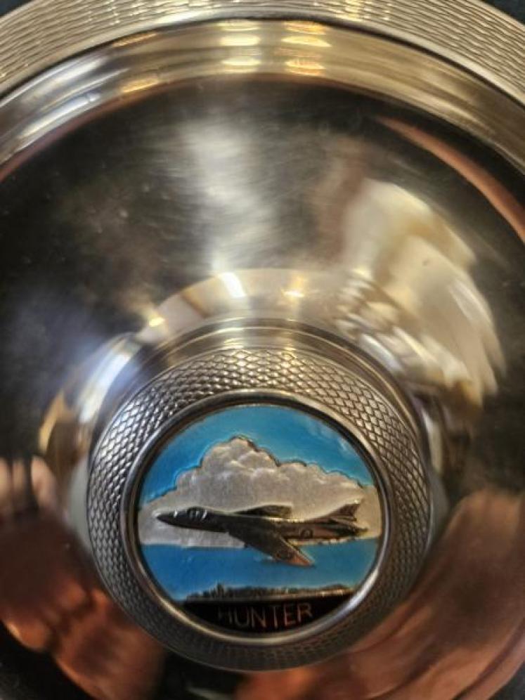 Silver and Enamel Hawker Hunter Cufflink Tray - Image 7