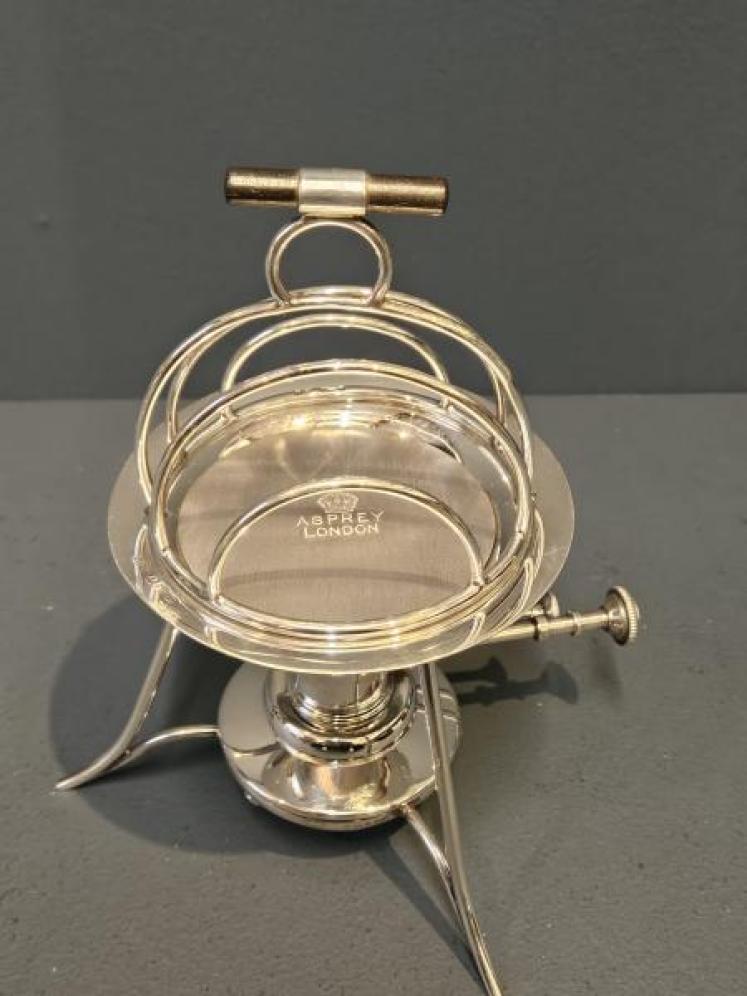 Rare Edwardian Aspreys Silver Toast Warmer - Image 2
