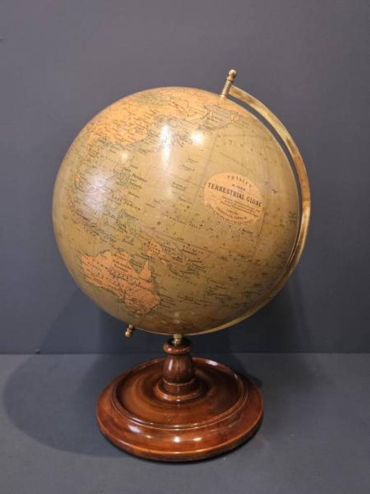 Superb 1920's Phillips 14" Gesso Library Globe - Image 1