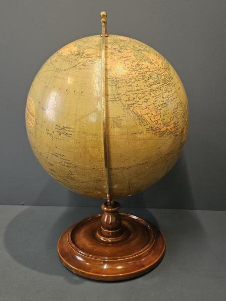 Superb 1920's Phillips 14" Gesso Library Globe - Image 7
