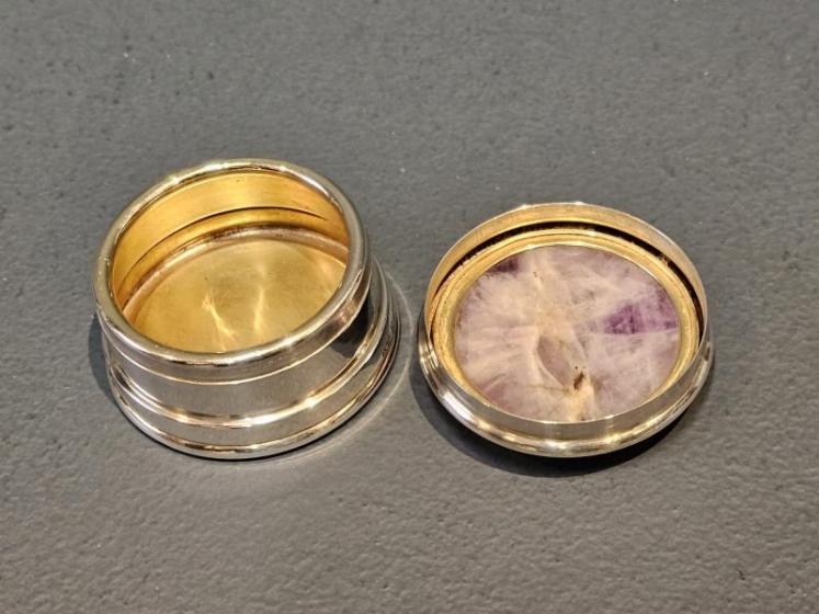 Silver and Calacatta Viola Marble Trinket Box - Image 4