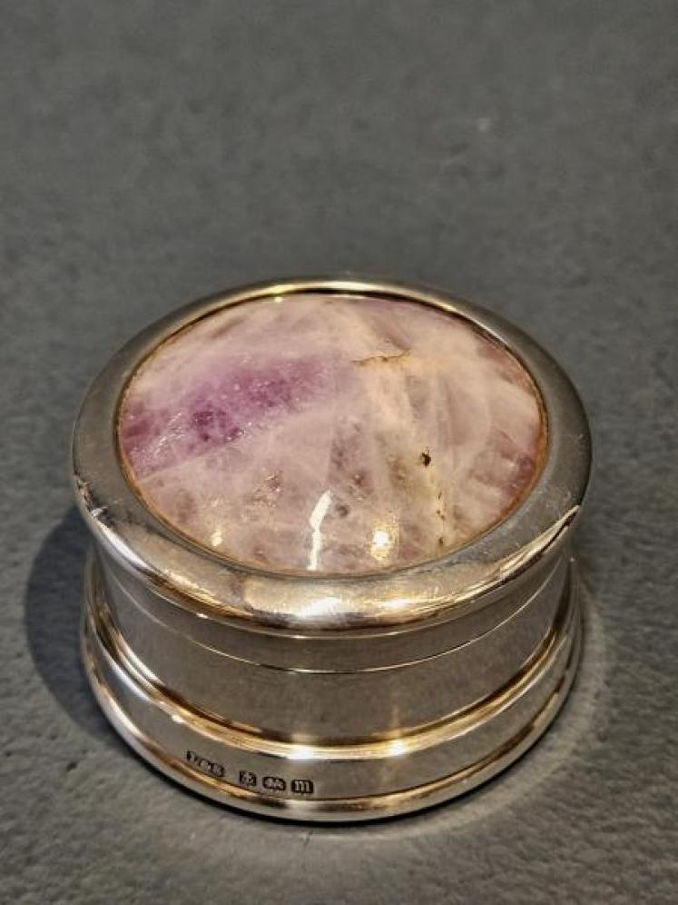Silver and Calacatta Viola Marble Trinket Box - Image 6