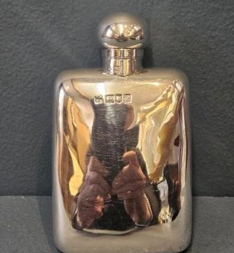 Silver Edwardian Hip Flask