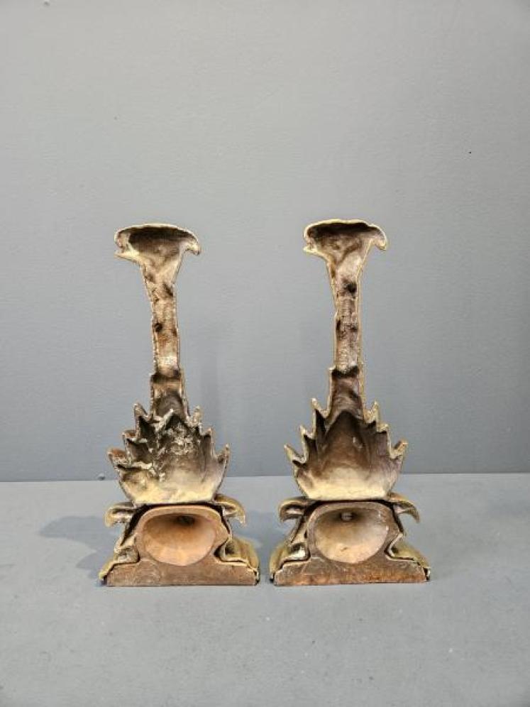 Matching Pair of Regency Brass Pineapple Door Stops - Image 3