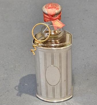 George V Silver Cologne Bottle
