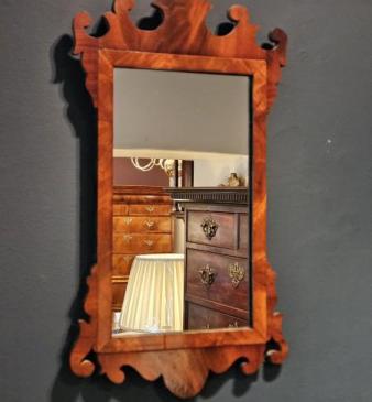 George III Figured Mahogany Mirror