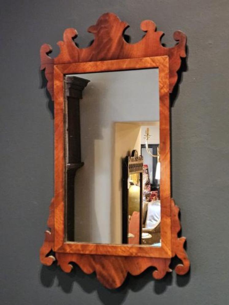 George III Figured Mahogany Mirror - Image 2