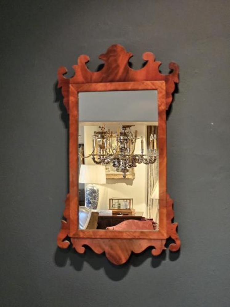 George III Figured Mahogany Mirror - Image 4