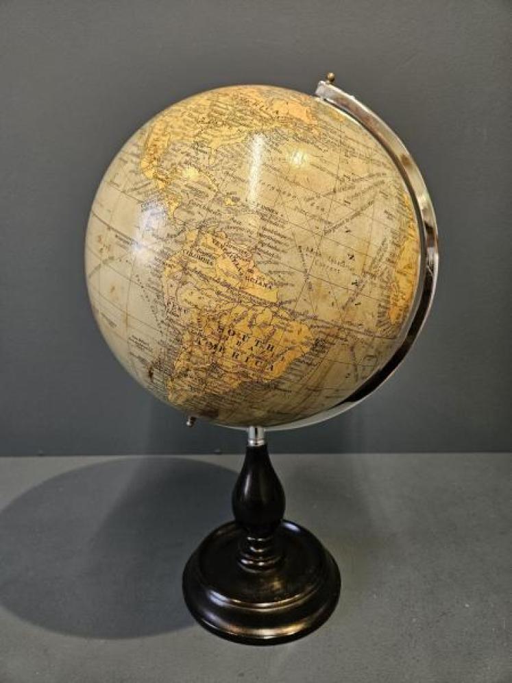 Geographia 10" Paper Mache Globe - Image 1