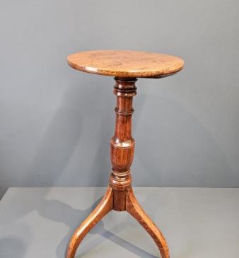 George III Oak Candle or Wine Table