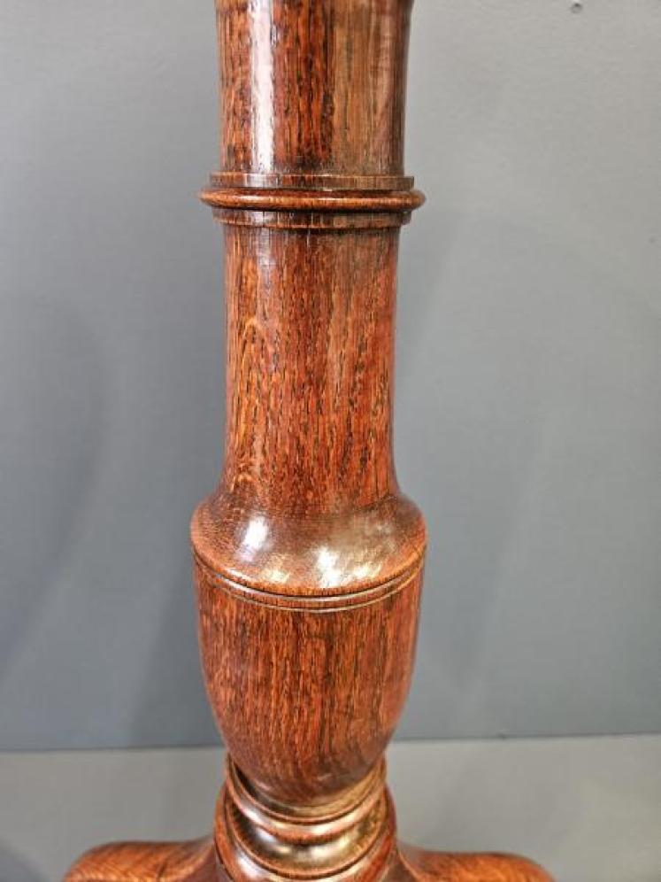 George III Oak Candle or Wine Table - Image 4