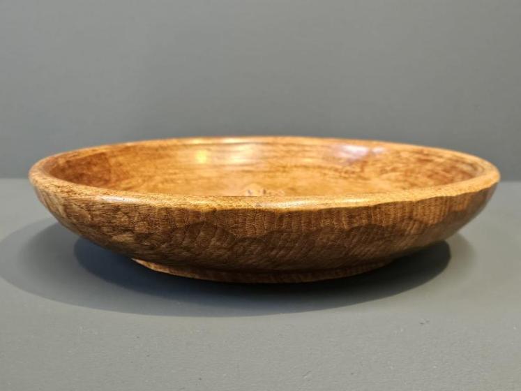 Mouseman Adzed Oak Bowl - Image 3