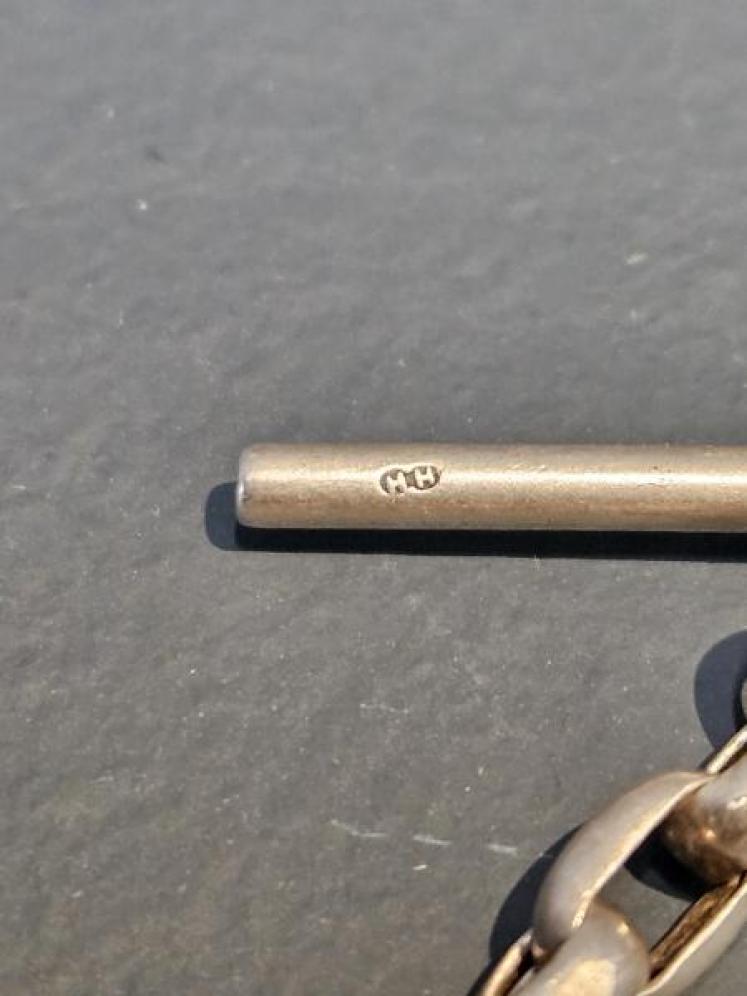 George V Silver 28" Fob Chain - Image 3