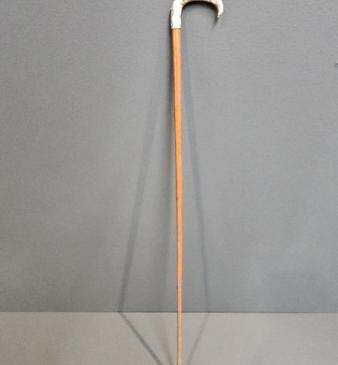 Early Victorian Silver Topped Fruitwood Ladies Riding Crop