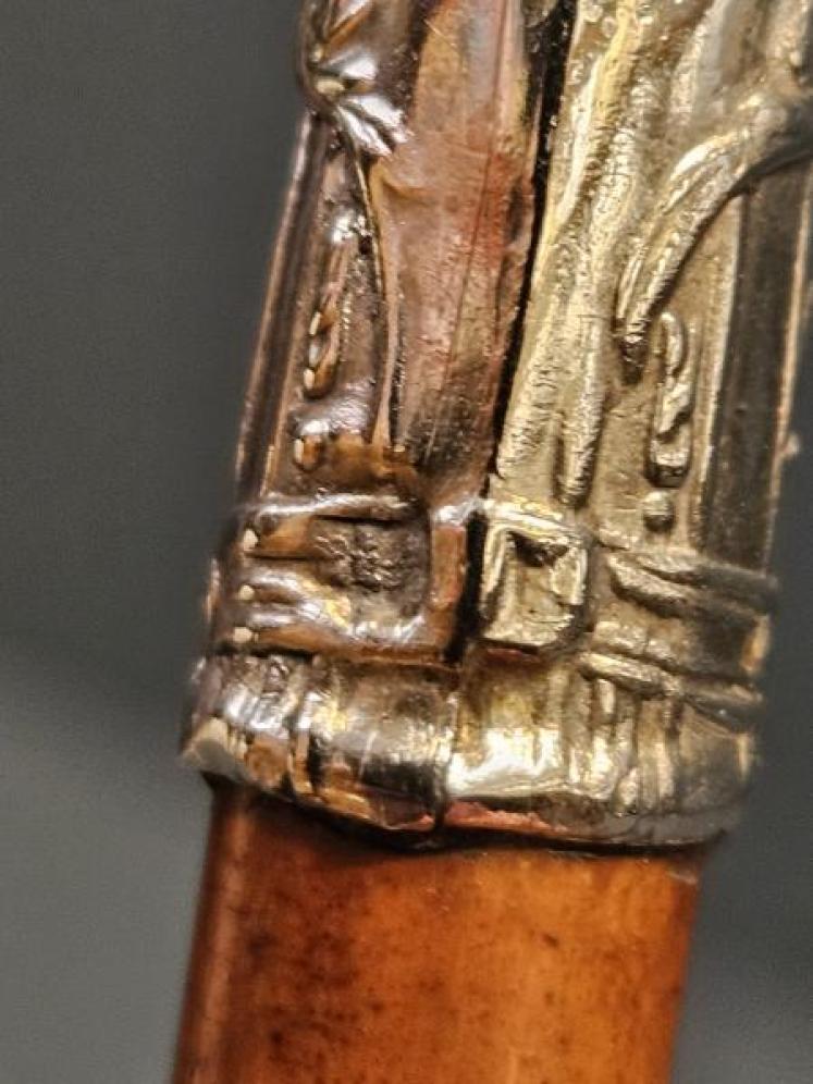 Early Victorian Silver Topped Fruitwood Ladies Riding Crop - Image 4
