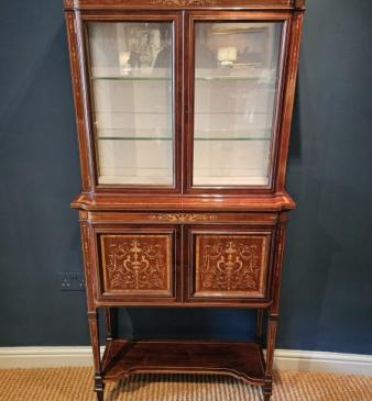 Small Edwards and Roberts Late Victorian Display Cabinet