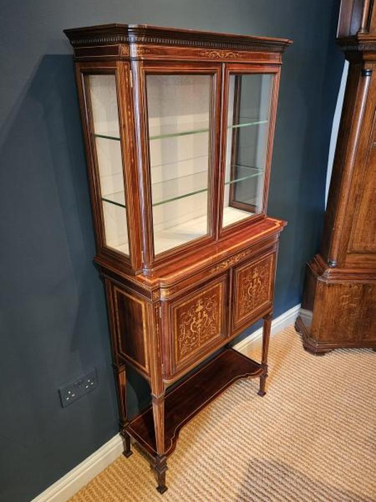 Small Edwards and Roberts Late Victorian Display Cabinet - Image 3