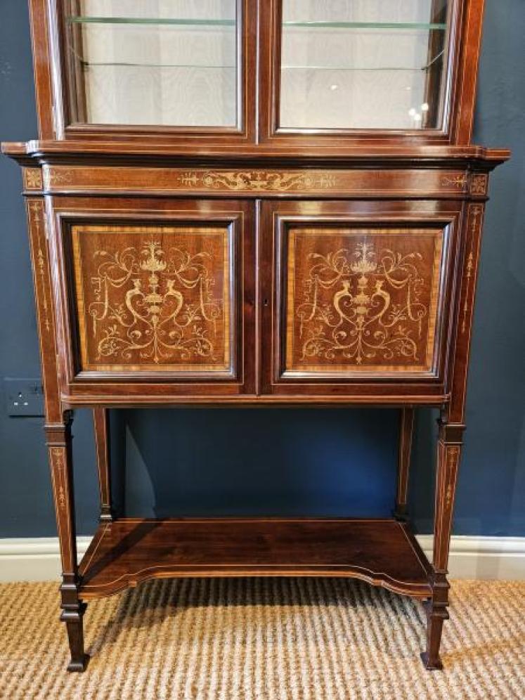 Small Edwards and Roberts Late Victorian Display Cabinet - Image 5