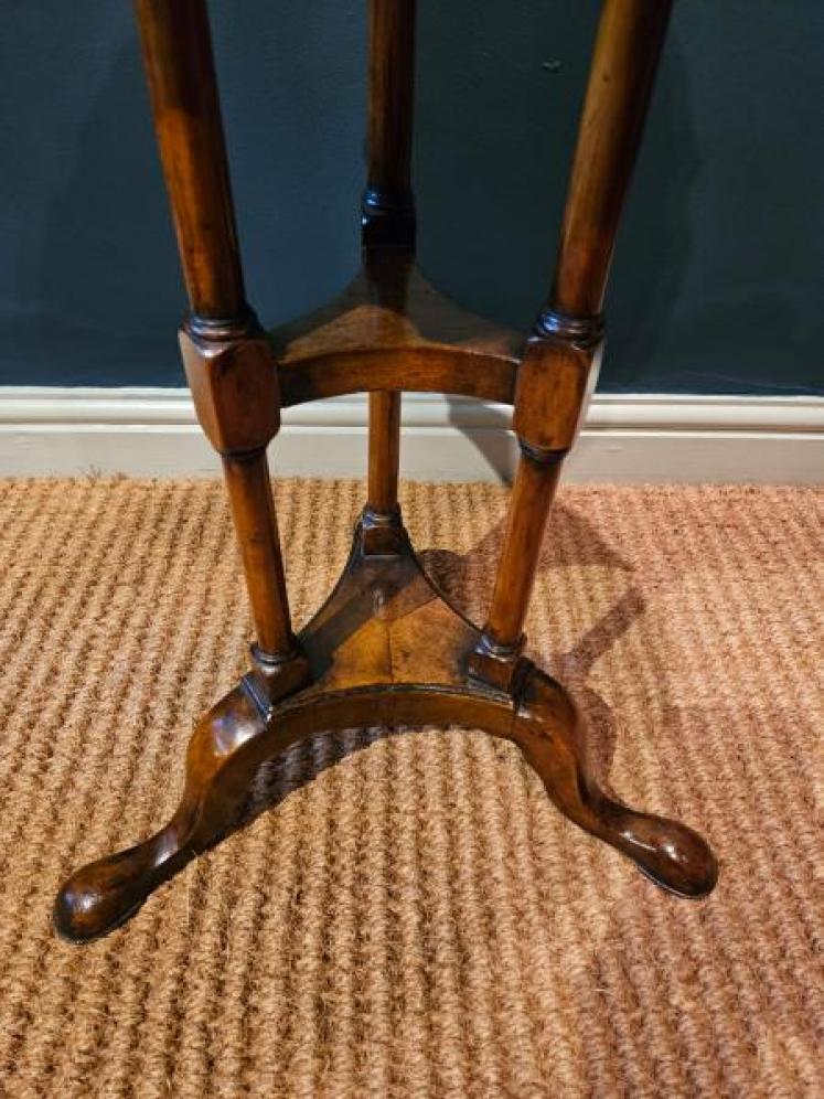 Edwardian Walnut Tripod Lamp Table - Image 5