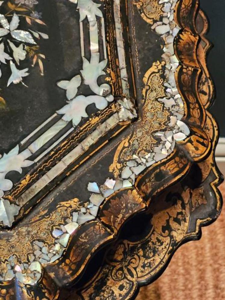 Superb Victorian Japanned Work Table - Image 3