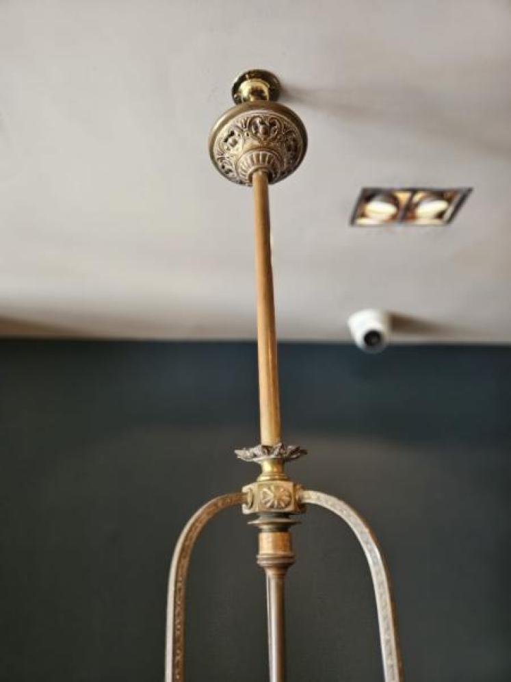 Superb Victorian Leaded Glass Lantern - Image 4