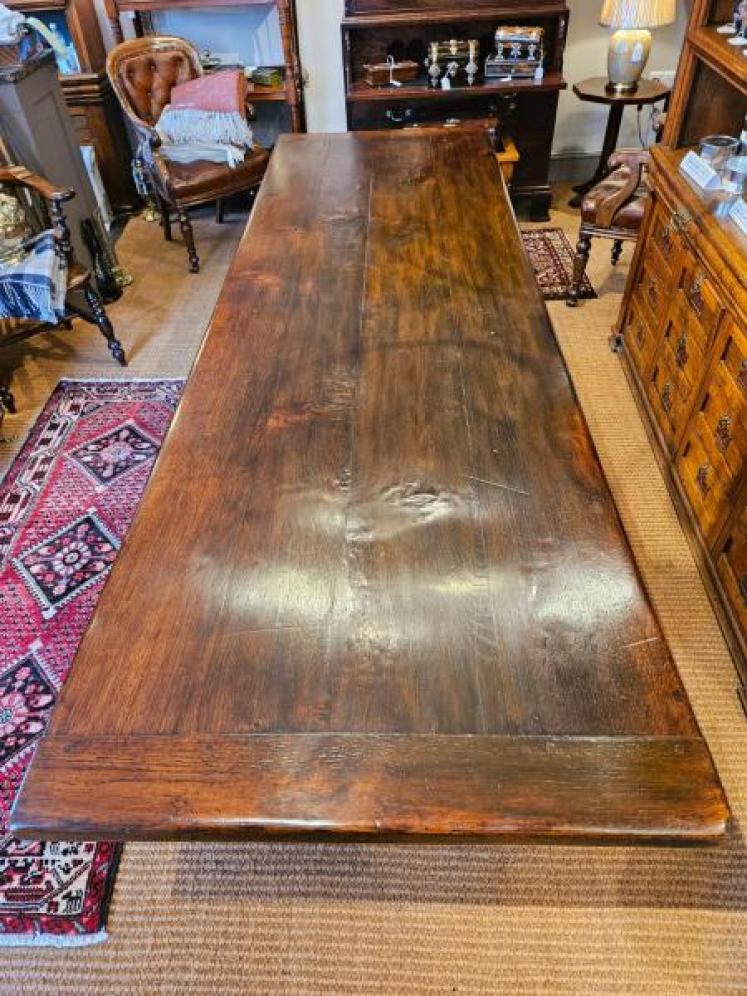 George III 8 Seater Oak Refectory Table - Image 2
