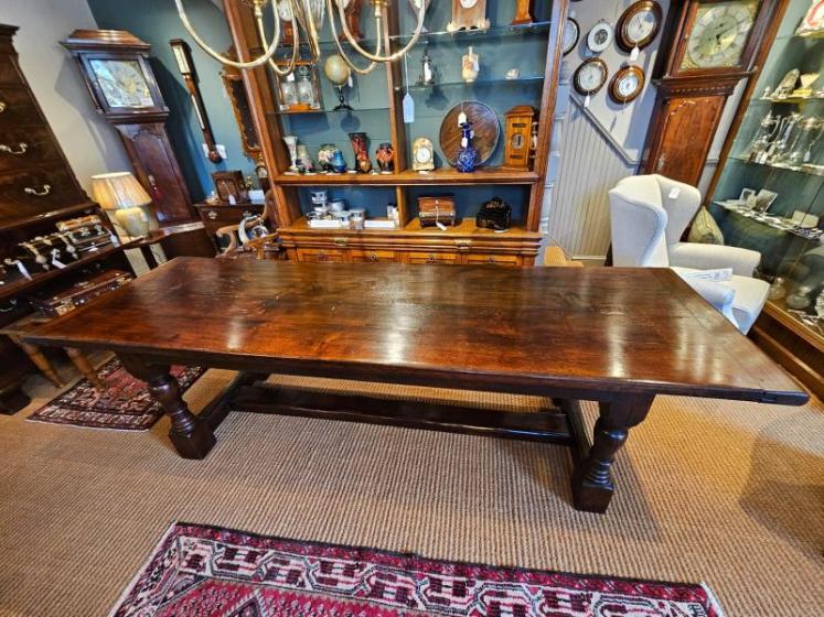 George III 8 Seater Oak Refectory Table - Image 7