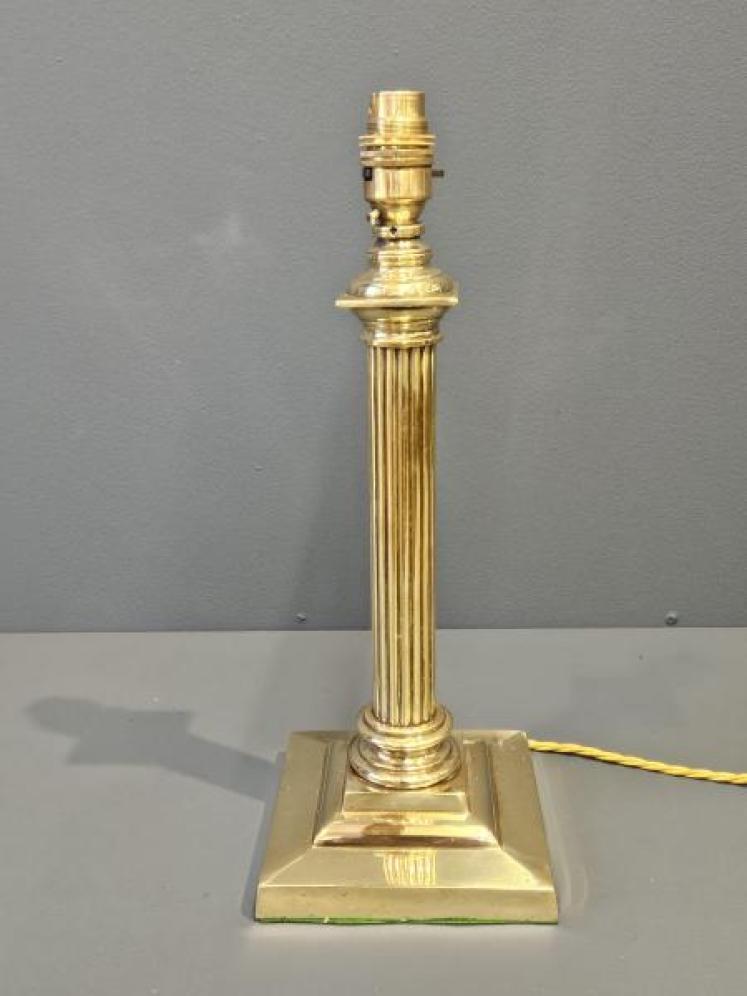 Edwardian Brass Table Lamp  - Image 1