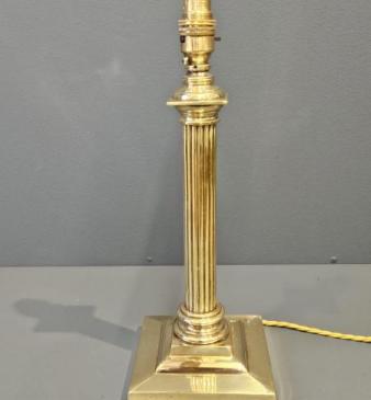 Edwardian Brass Table Lamp 
