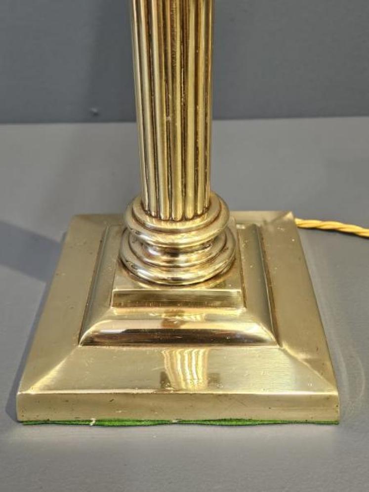Edwardian Brass Table Lamp  - Image 6