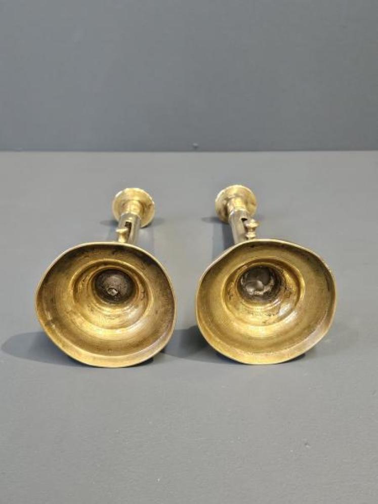 Pair of George III Brass Candlesticks  - Image 4
