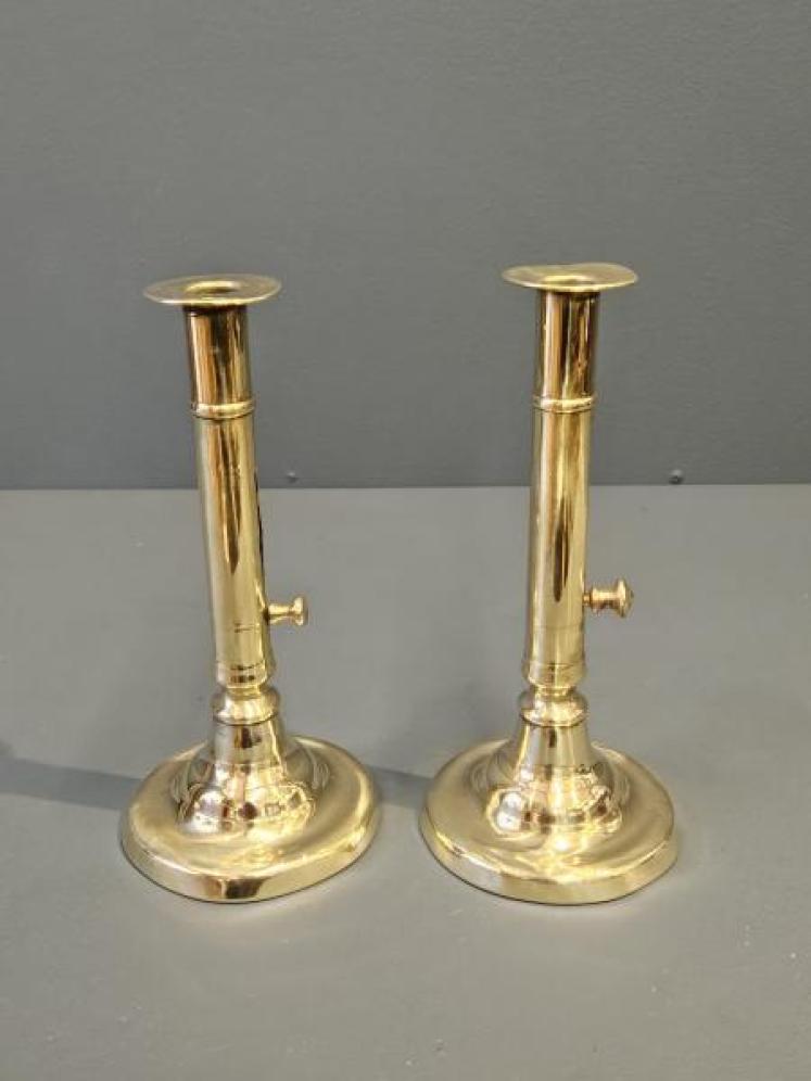 Pair of George III Brass Candlesticks  - Image 6