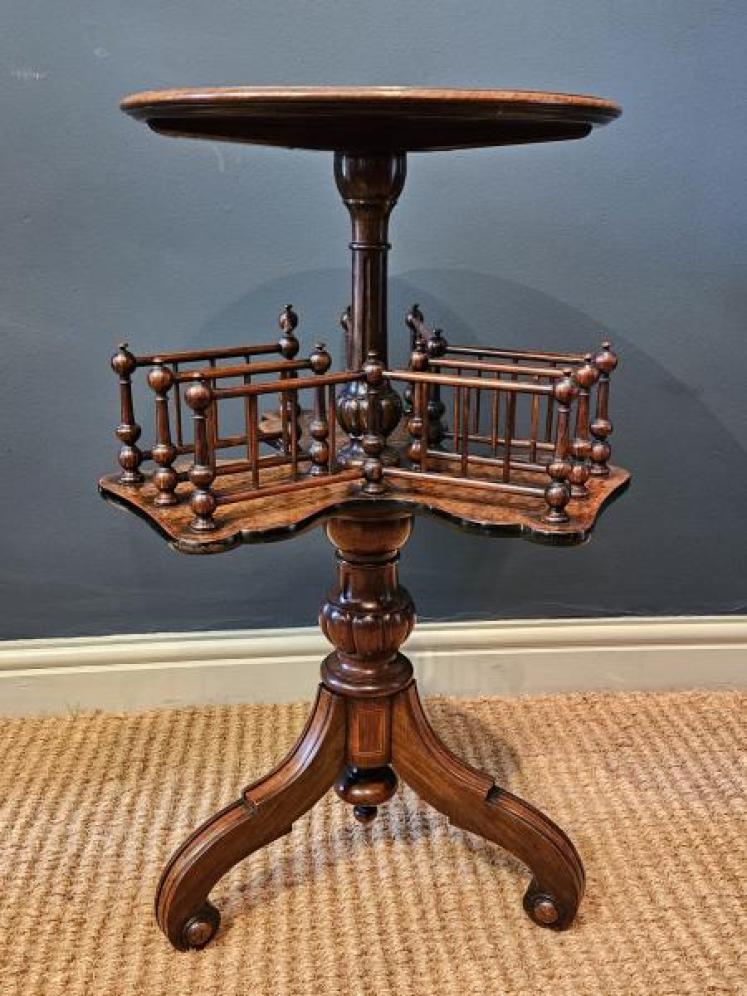 Fine Quality Victorian Revolving Book Table  - Image 4