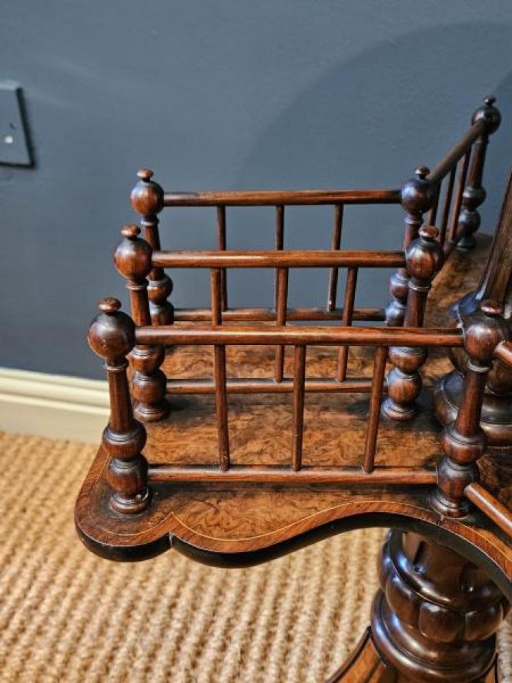 Fine Quality Victorian Revolving Book Table  - Image 7