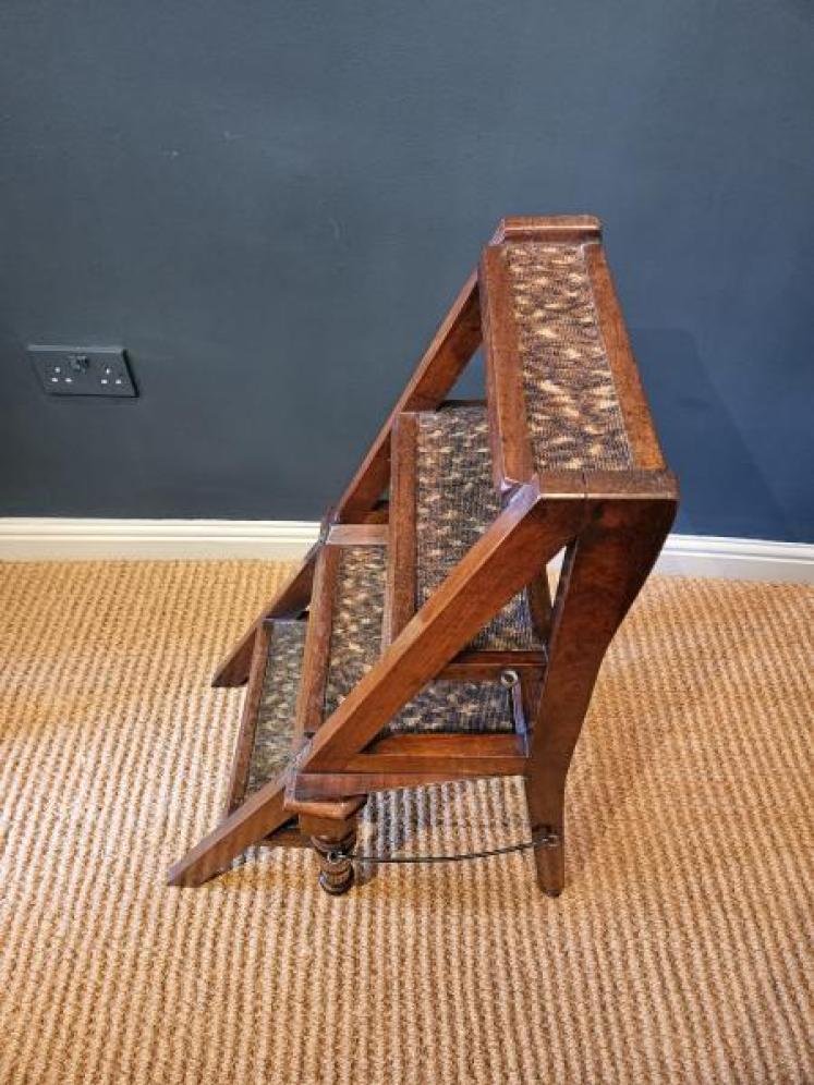 Victorian Walnut Metamorphic Library Steps - Image 7