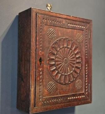 Superb Victorian Carved Oak Key Safe
