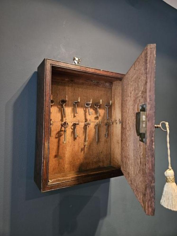 Superb Victorian Carved Oak Key Safe - Image 3