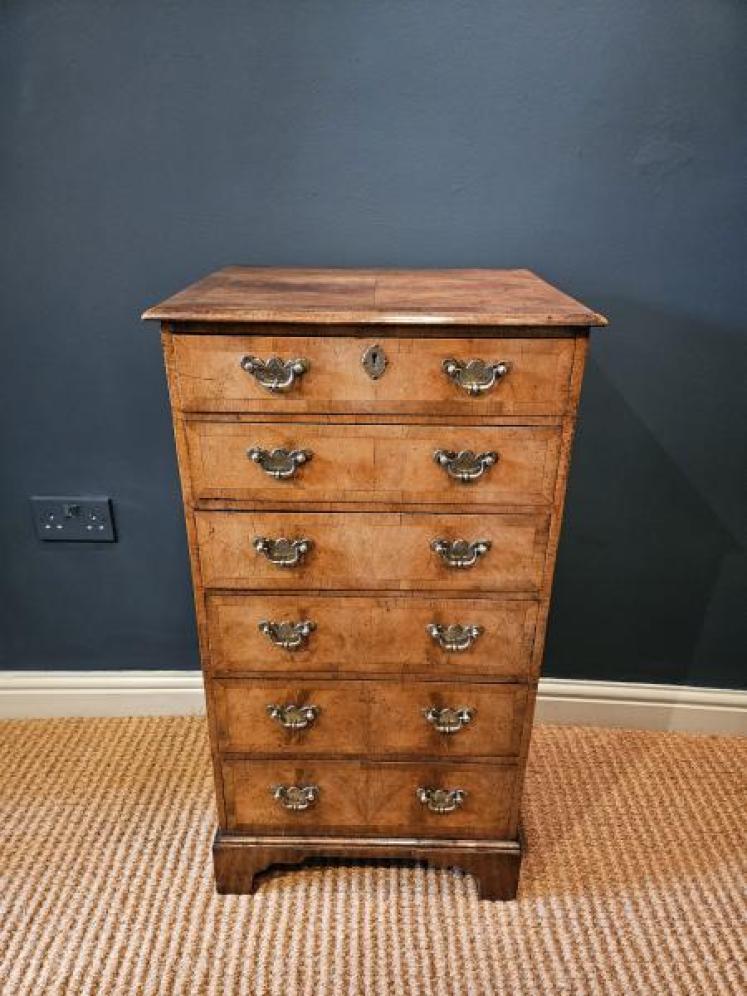 Edwardian Walnut Tallboy Chest  - Image 1