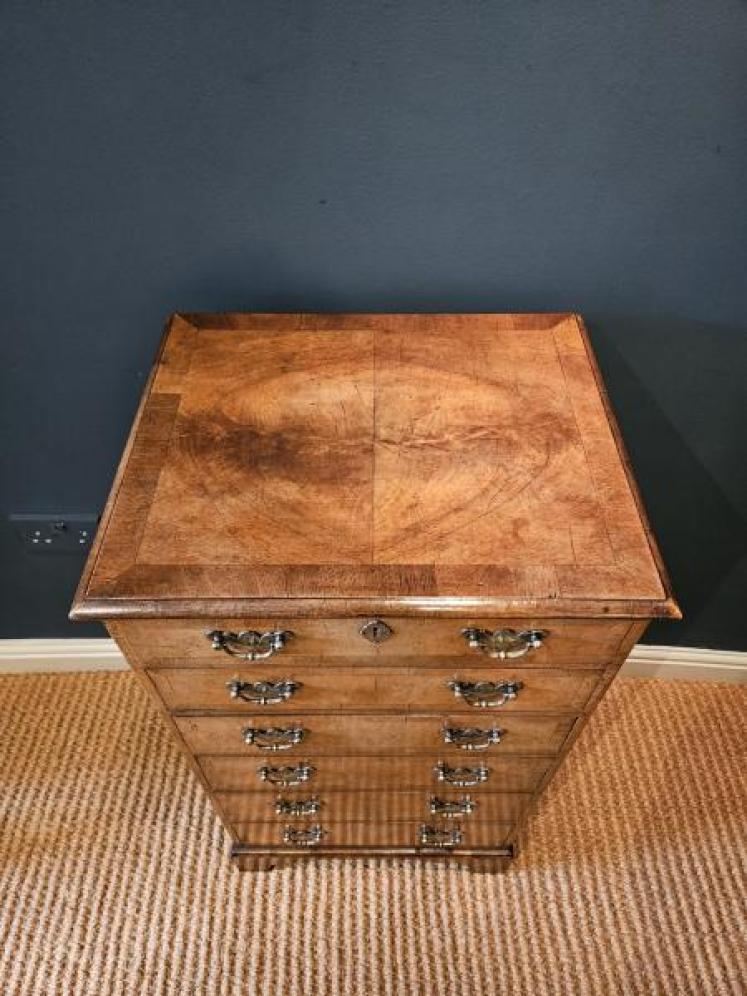 Edwardian Walnut Tallboy Chest  - Image 2
