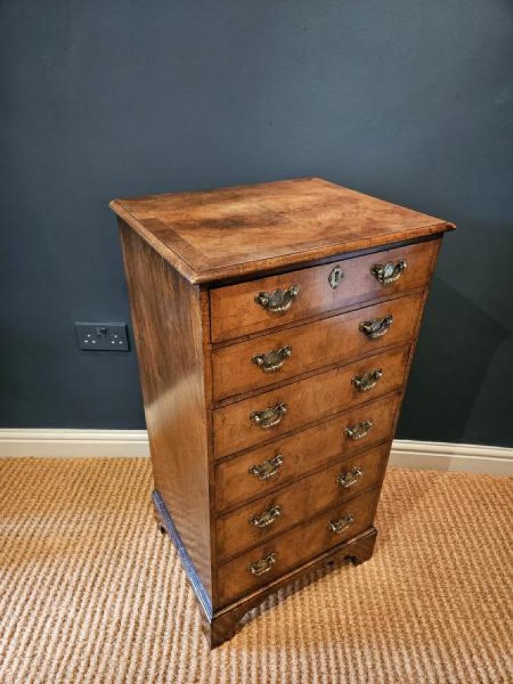 Edwardian Walnut Tallboy Chest  - Image 3